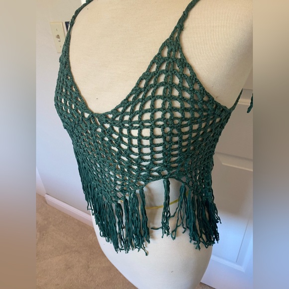 NWT Anthropologie Shoulder-Tie Crochet Vest - Picture 8 of 8